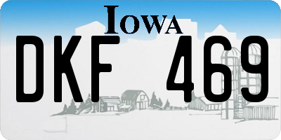 IA license plate DKF469