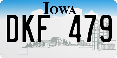 IA license plate DKF479