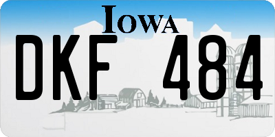 IA license plate DKF484
