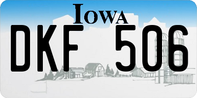 IA license plate DKF506