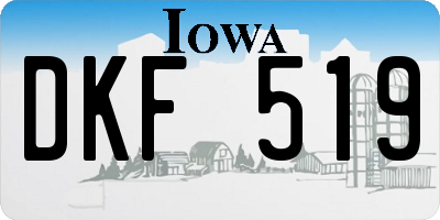 IA license plate DKF519