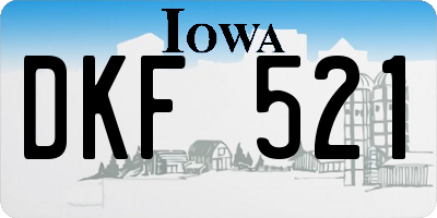 IA license plate DKF521