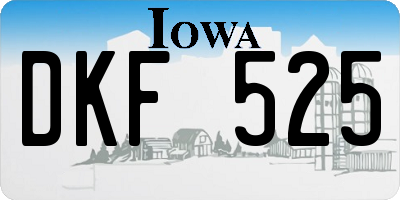 IA license plate DKF525