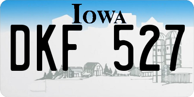 IA license plate DKF527