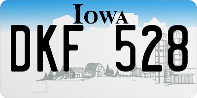 IA license plate DKF528