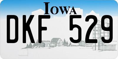 IA license plate DKF529