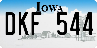 IA license plate DKF544
