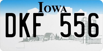 IA license plate DKF556