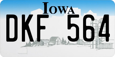 IA license plate DKF564