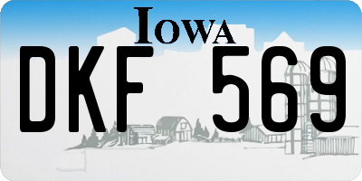 IA license plate DKF569