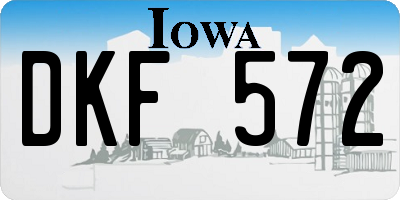 IA license plate DKF572