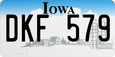 IA license plate DKF579