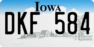IA license plate DKF584