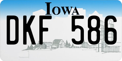 IA license plate DKF586
