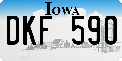 IA license plate DKF590