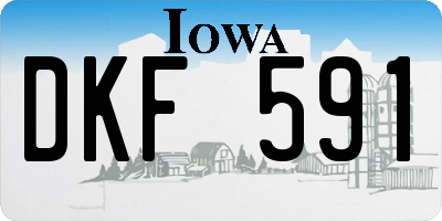 IA license plate DKF591