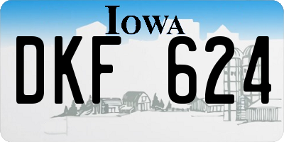 IA license plate DKF624