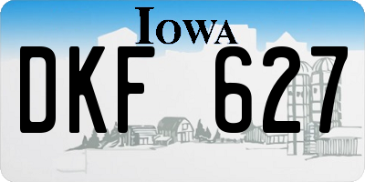 IA license plate DKF627