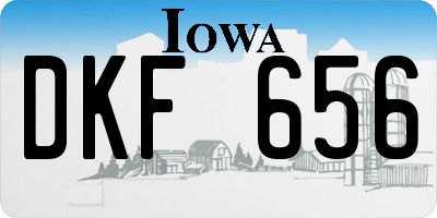 IA license plate DKF656