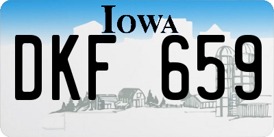 IA license plate DKF659
