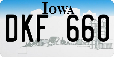 IA license plate DKF660