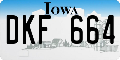 IA license plate DKF664