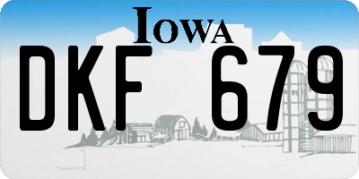 IA license plate DKF679