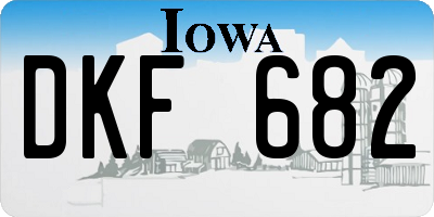 IA license plate DKF682