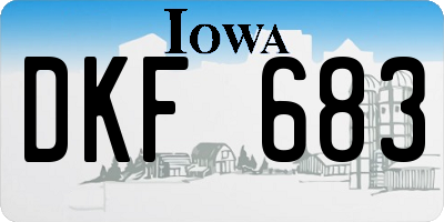 IA license plate DKF683