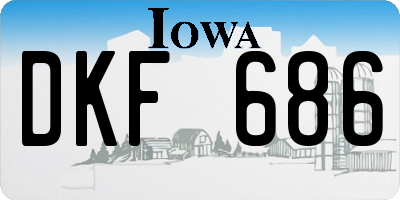 IA license plate DKF686
