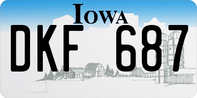IA license plate DKF687