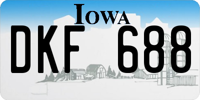 IA license plate DKF688
