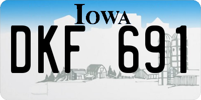 IA license plate DKF691