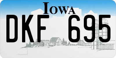 IA license plate DKF695
