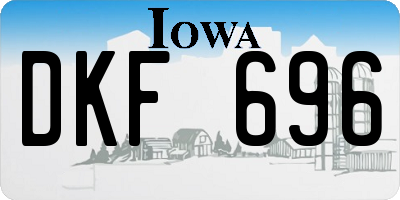 IA license plate DKF696