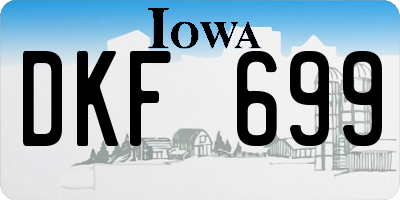 IA license plate DKF699