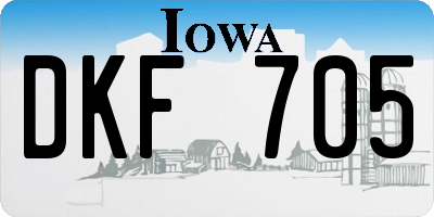 IA license plate DKF705