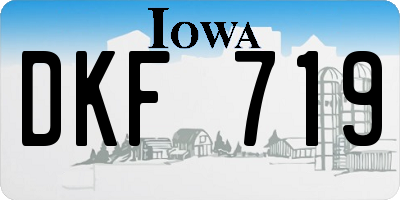 IA license plate DKF719