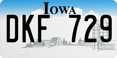IA license plate DKF729