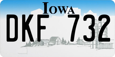 IA license plate DKF732
