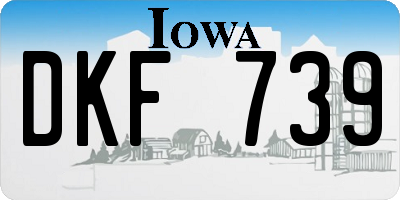 IA license plate DKF739