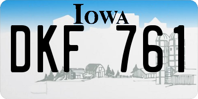 IA license plate DKF761