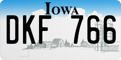 IA license plate DKF766