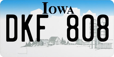 IA license plate DKF808