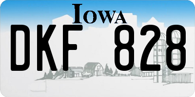 IA license plate DKF828