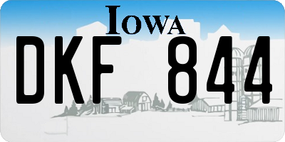 IA license plate DKF844