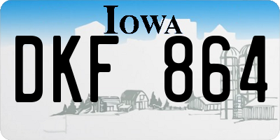 IA license plate DKF864