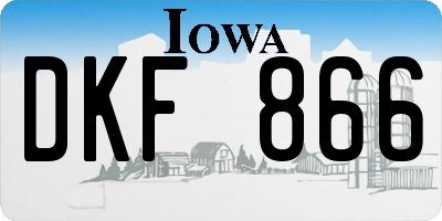IA license plate DKF866