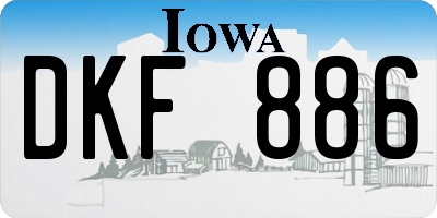 IA license plate DKF886