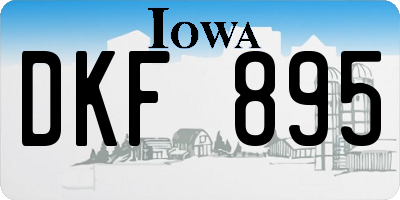 IA license plate DKF895